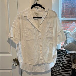 Madewell White Casual Button Down Shirt Relaxed Fit